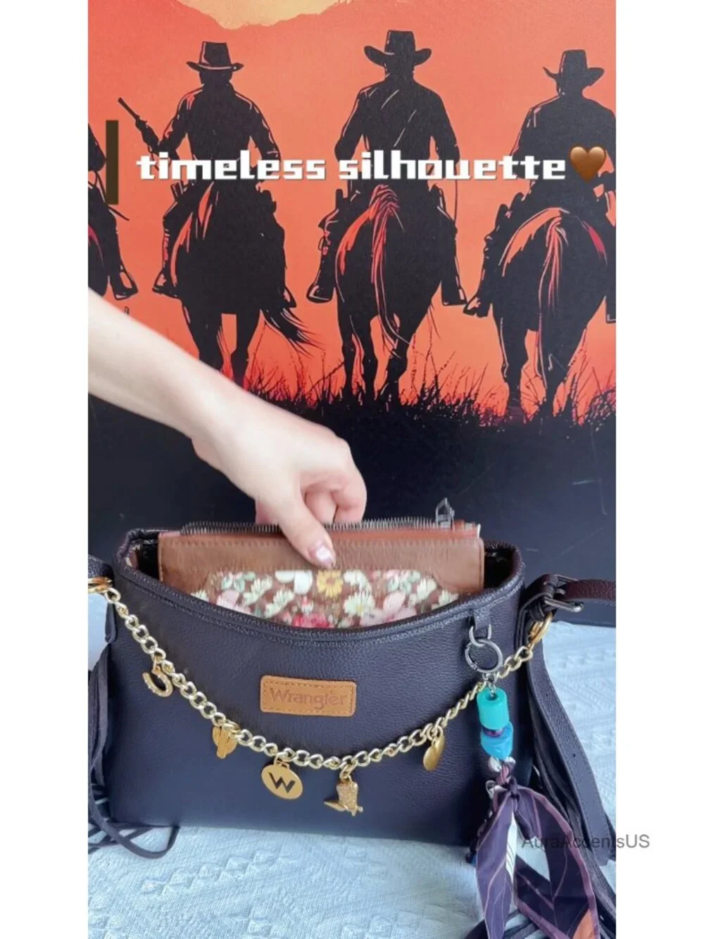Faux Leather Hobo Crossbody Bag with Fringe Tassels and Beaded Details